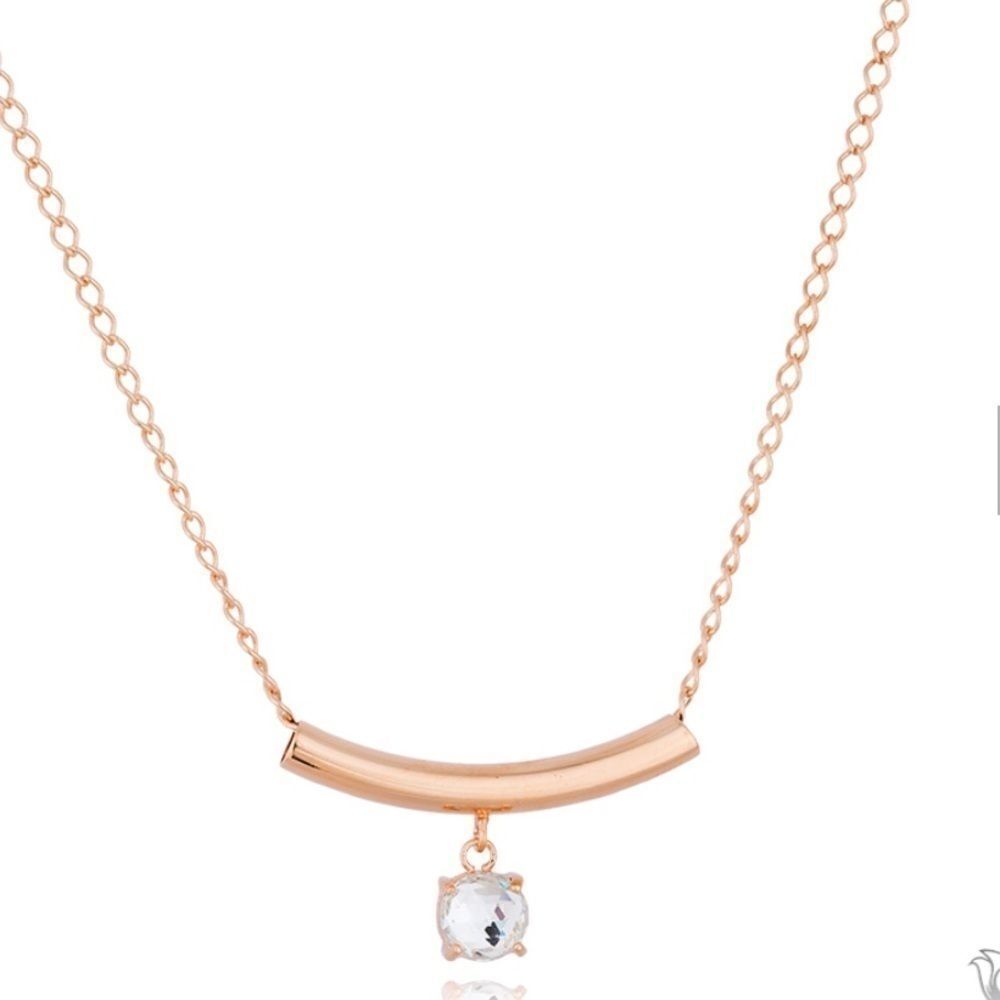 PERFECT SWAROVSKI CRYSTAL NECKLACE + ROSE GOLD
